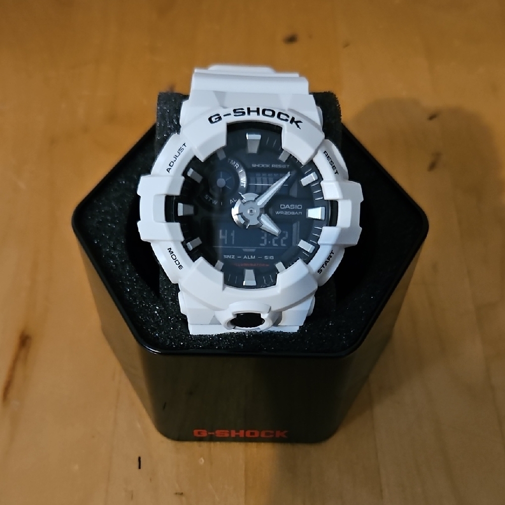 Casio G-Shock Dual Display White Watch